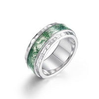 Natural Moss Agate Ring - image 5