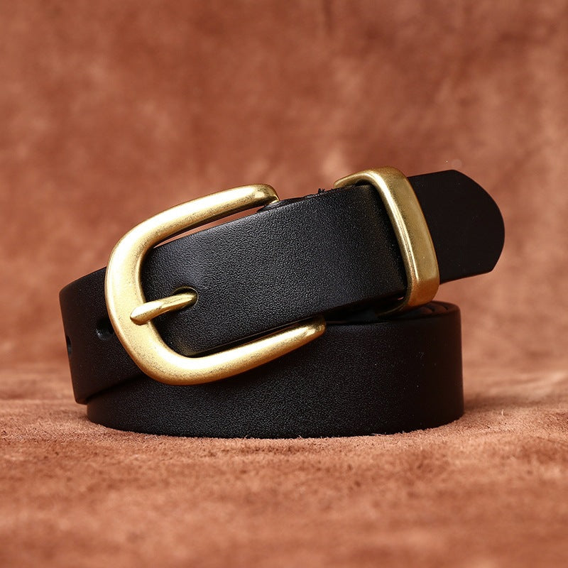 Women's Minimalist Genuine Leather Belt - image 2