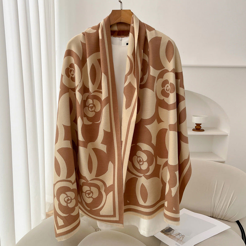 Retro High Sense Artificial Cashmere Scarf - image 5