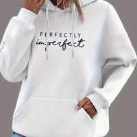 Letter Print Kangaroo Pocket Hoodie - image 1