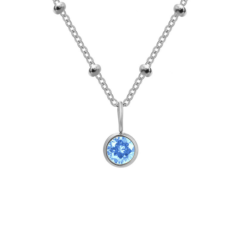 Stainless Steel Birthstone Necklace - image 9