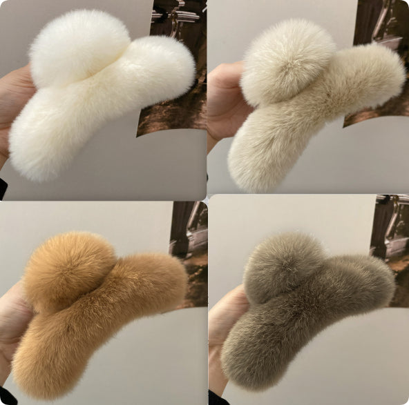 Pinza para el cabello grande de peluche - image 3