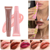 Glossy Lip Glaze Waterproof Long Lasting Lip Gloss Glossy Mirror Tea Red Liquid Lipstick Doodle Lip Korean - image 1
