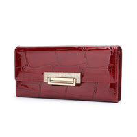 Patent Leather Stone Pattern Long Wallet - image 2