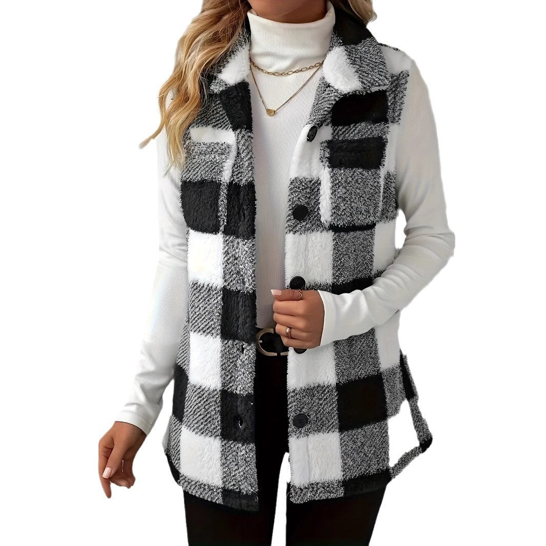 Women's Plaid Sleeveless Tank Top