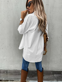 Simple Casual Long Sleeve Shirt With Pocket - image 4