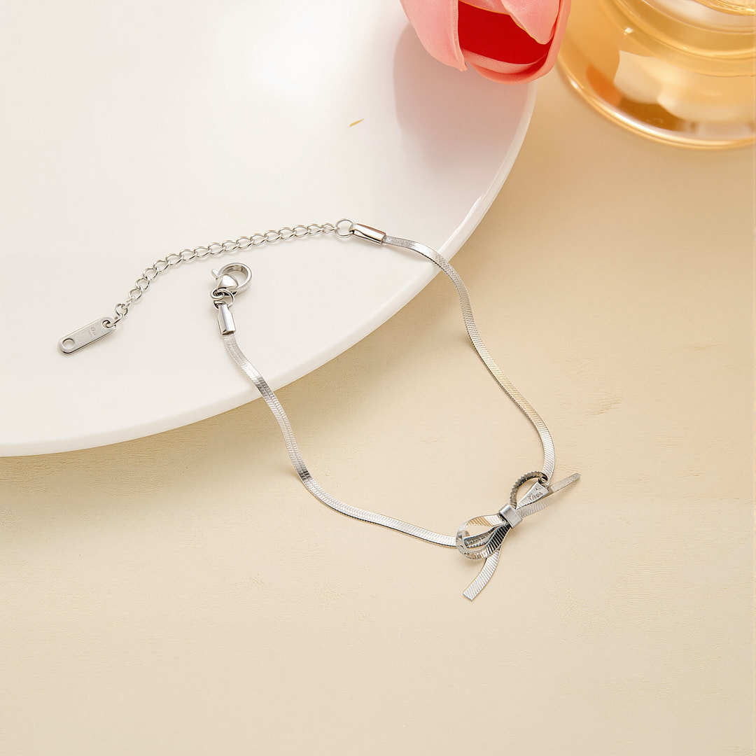 Delicate Bow Necklace and Earring Set - image 4
