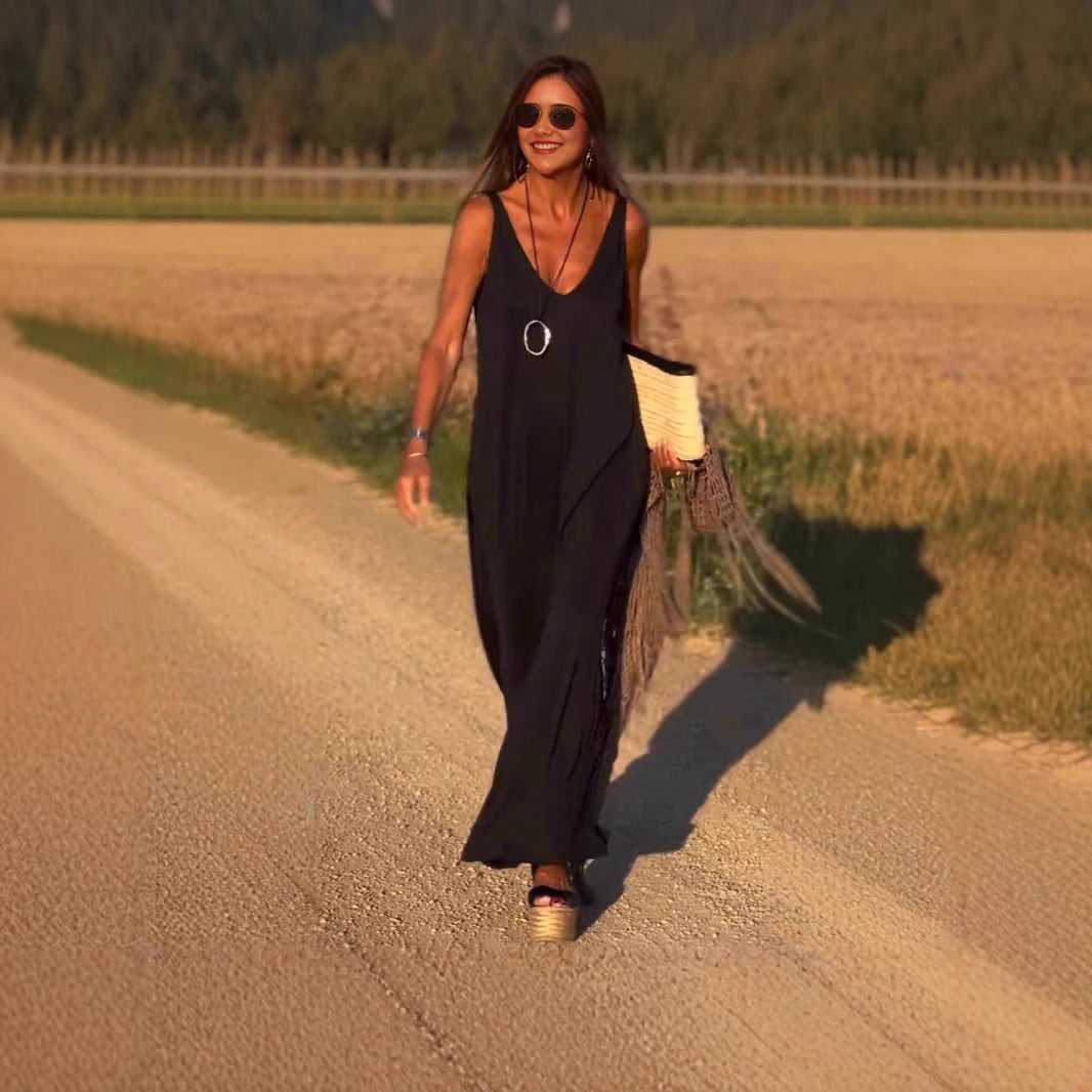 Female Sexy Trend V-neck Strap Dress - image 2