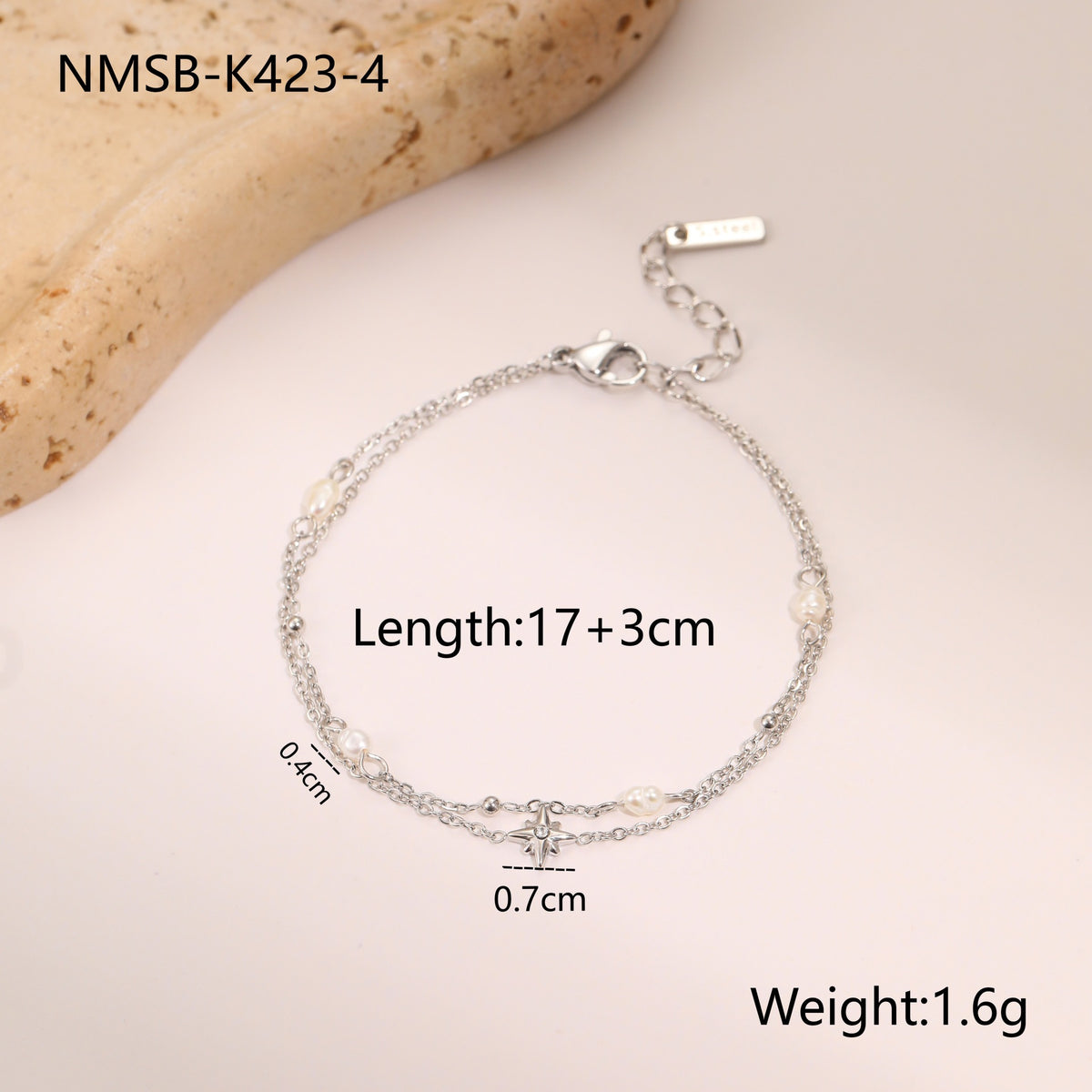 Layered Star & Pearl Necklace - image 3