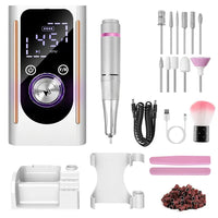 Portable Electric Nail Drill Bit 45000 RPM With 11 Bits Base Waist Clip Cordless Rechargeable Nail File Machine For Professional Salon Home Acrylic Nails Remove Nail Gel Polish Manicure - image 10