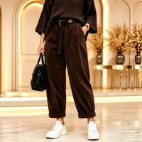 Plus Size Corduroy Casual Trousers - image 2