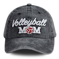 Volleyball Mom Embroidered Baseball Cap, Vintage Washed Cotton Hat For Women Volleyball Lover Mom Gift - image 4