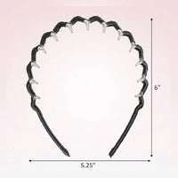 Fabric Covered Zig Zag Headband - Black - image 4