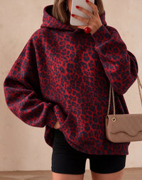 Women's Leopard Print Fleece-Lined Hoodie - image 7