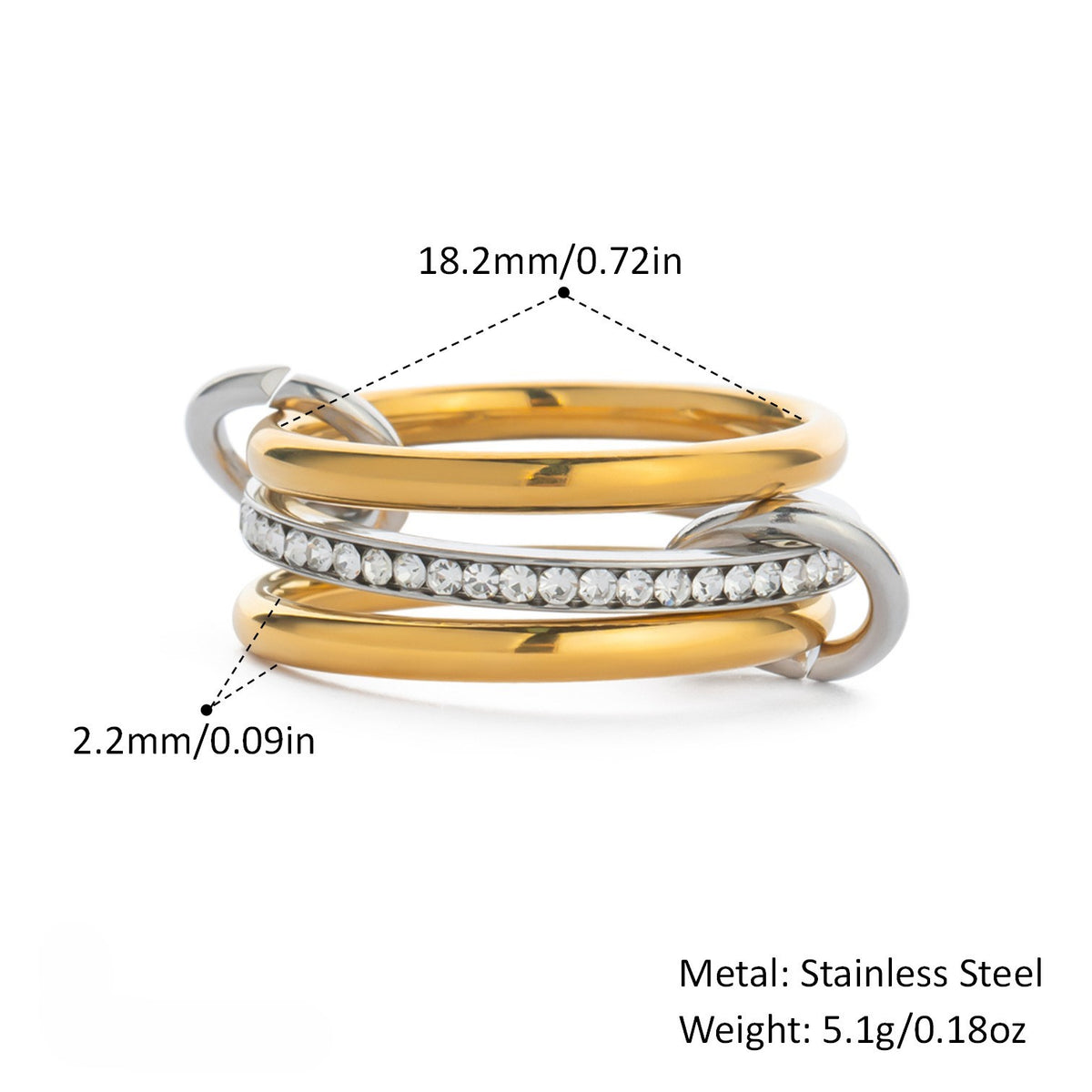 Linked Stackable Band Rings - image 3