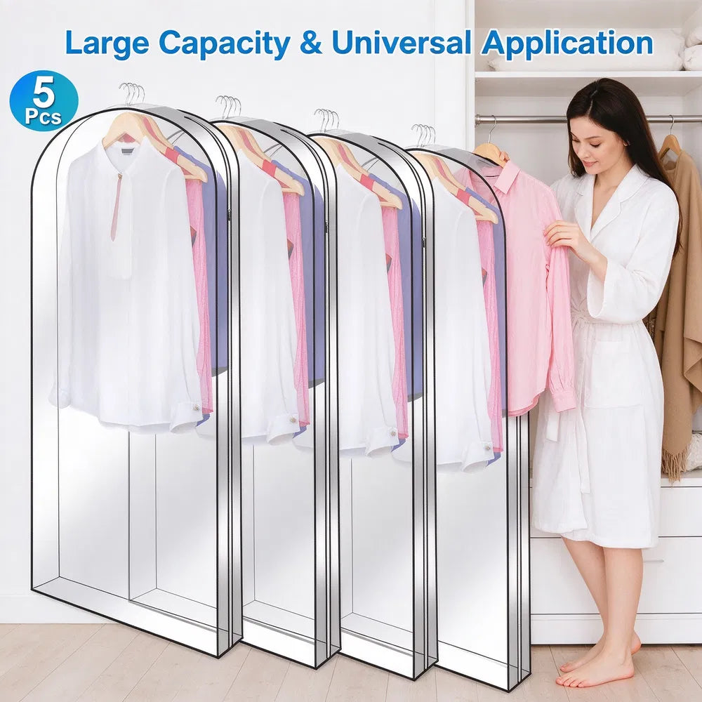 Paquete de 5 fundas transparentes para colgar ropa - image 10