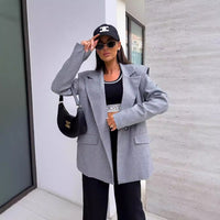 Solid Color Fashion Casual Small Suit Coat For Women - image 7