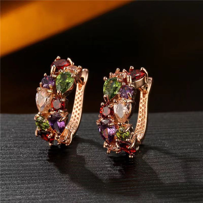 Pendientes tipo ear cuff de circonita cristal