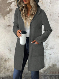 Women's Autumn Long Sleeve Hoodie Jacket, Drop Shoulder - image 1