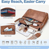 Anti Theft Crossbody Purse For Women RFID Shoulder Bag Travel - image 9