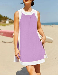 Women's Casual Multicolor Round Neck Sleeveless Top With Shorts Suit - image 11