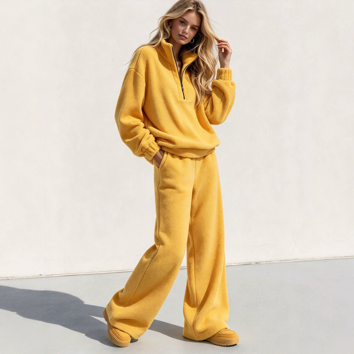 Women's Fleece Two-Piece Lounge Set - image 3