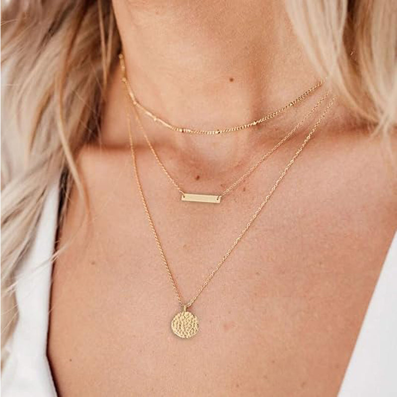 Gold Layered Choker Necklace - image 2