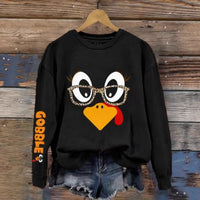 Women's Crew Neck Animal Print Sweatshirt - image 3