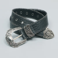Classic Black Leather Belt - image 1