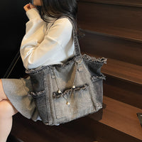 Ombre Denim Shoulder Bag - image 1