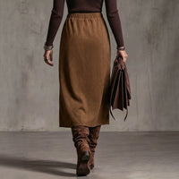 Plus Size High Waist Slit Skirt - image 2