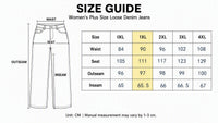 Women's Plus Size High Waist Wide Leg Jeans, Blue - image 8