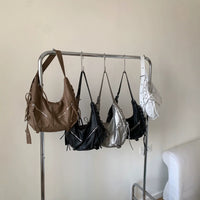 Retro Minimalist Large Shoulder Bag - image 1