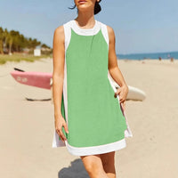 Women's Casual Multicolor Round Neck Sleeveless Top With Shorts Suit - image 3