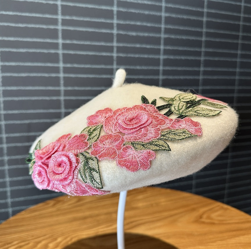 Fashionable Wool Woolen Artistic Painter's Bud Hat - image 4