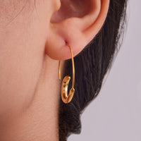 Gold Stainless Steel Earrings - image 2