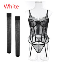 Sheer Lace Strappy Lingerie Set - image 7
