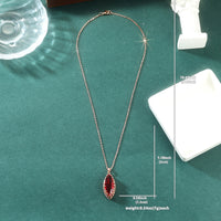 Red Marquise Crystal Pendant Necklace - image 4
