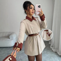 Notch Collar Slim Fit Wool Coat - image 2