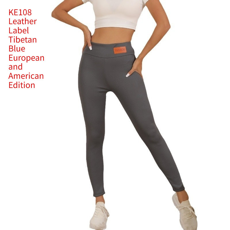 Cashmere Winter Wear High Waist Leggings For Women - image 10