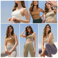 Women's 3 Pack Ribbed Crop Tank Tops, Sleeveless Round Neck Basic Cami Crop Tops - image 6