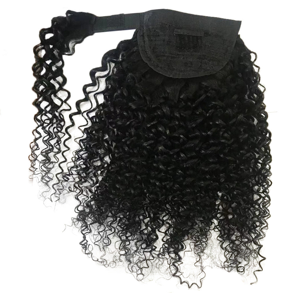Human Hair Hook-and-Loop Ponytail