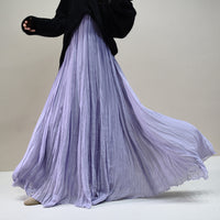 Nude Pleated Chiffon Swing Dress - image 9