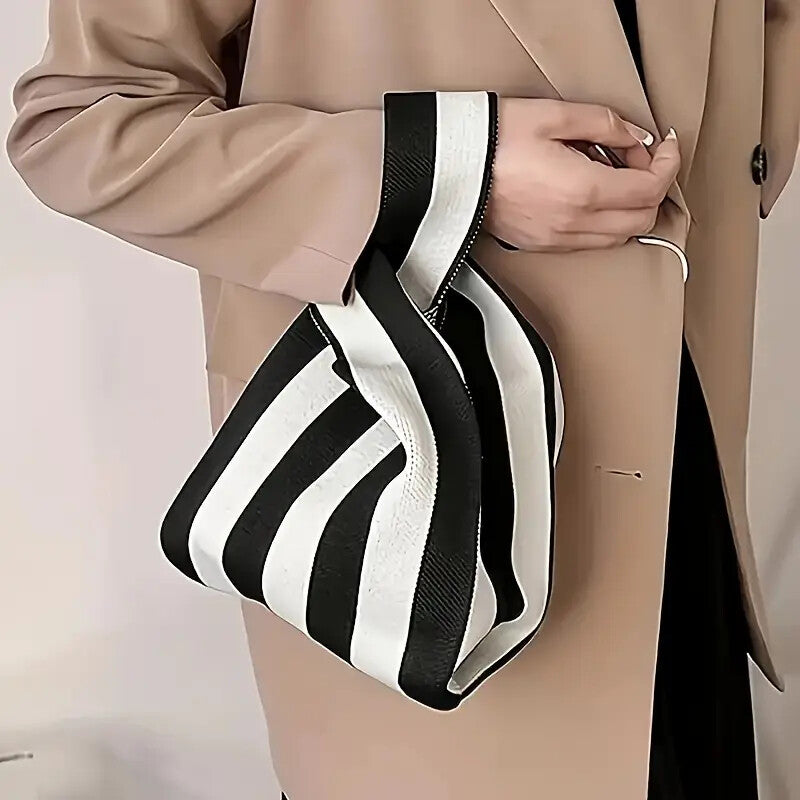 Only Self Pickup---Handbag Women's Knitted Wool Bucket Bag Versatile Handbag Casual Tote Bag Box Rice Bag - image 10