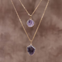 Moonstone Double Chain Pendant Necklace - image 3