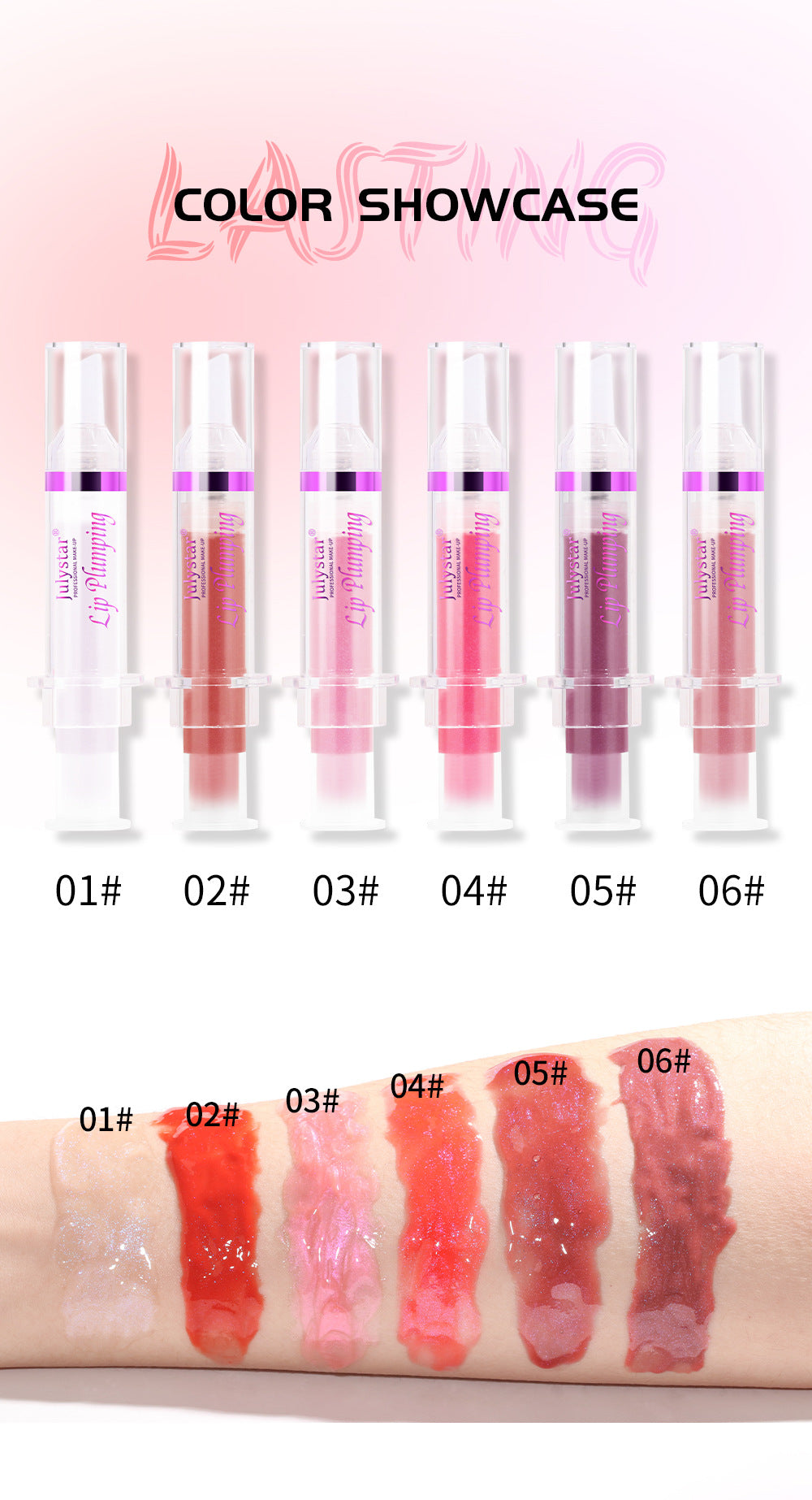 Hydrating Glossy Lip Oil, Tinted Lip Gloss in 6 Shades for Women - image 7