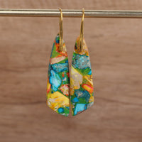 Mosaic Stone Drop Earrings - image 9