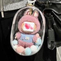 Doll Backpack,Mini Storage Case,PVC Dustproof Small Doll Bag For Mini Dolls Figures,labubu Doll Bag - image 5