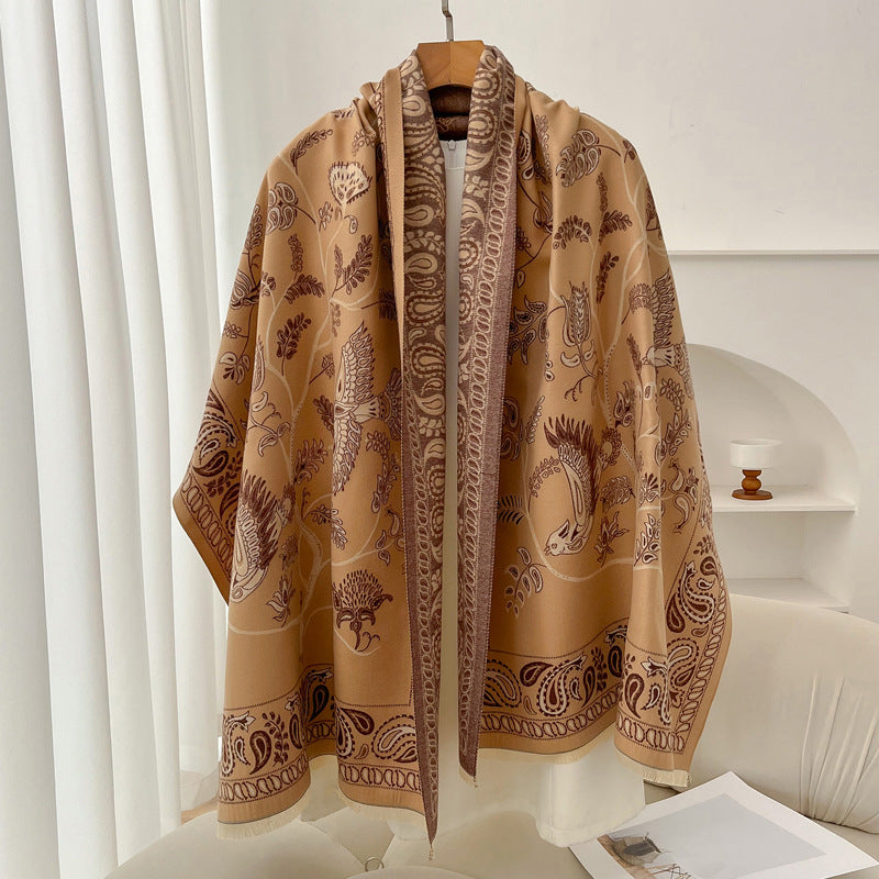 Retro High Sense Artificial Cashmere Scarf - image 8