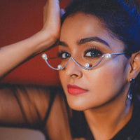 Pearl Teardrop Glasses Frame (No Lenses) - image 1